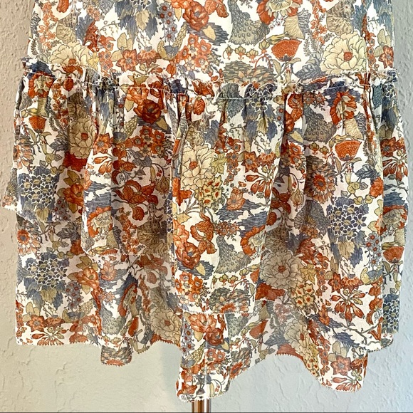 NWT Frye Cream Floral Magdalena Circle Skirt, XS - Picture 5 of 15